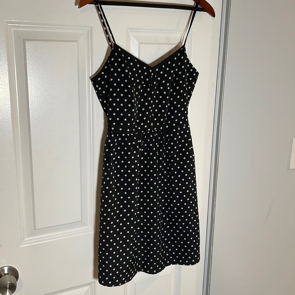J.Crew women’s black and white thin strapped dress size 0 - Picture 1 of 12